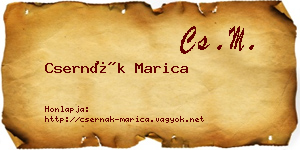 Csernák Marica névjegykártya